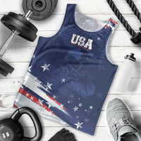 Personalized Fourth Of July USA Men Tank Top The Stars and Eagle