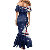 Personalized Fourth Of July USA Mermaid Dress The Stars and Eagle