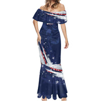Personalized Fourth Of July USA Mermaid Dress The Stars and Eagle
