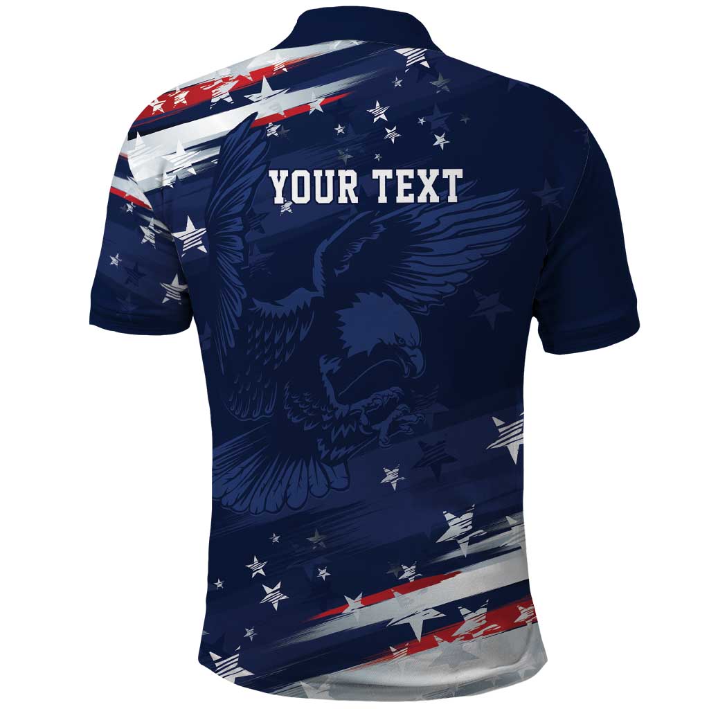 Personalized Fourth Of July USA Polo Shirt The Stars and Eagle