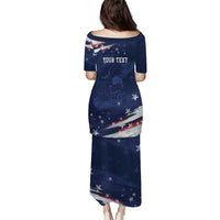 Personalized Fourth Of July USA Puletasi The Stars and Eagle