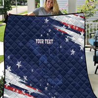 Personalized Fourth Of July USA Quilt The Stars and Eagle