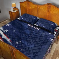 Personalized Fourth Of July USA Quilt Bed Set The Stars and Eagle