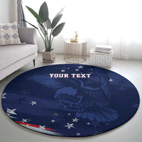 Personalized Fourth Of July USA Round Carpet The Stars and Eagle