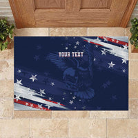 Personalized Fourth Of July USA Rubber Doormat The Stars and Eagle