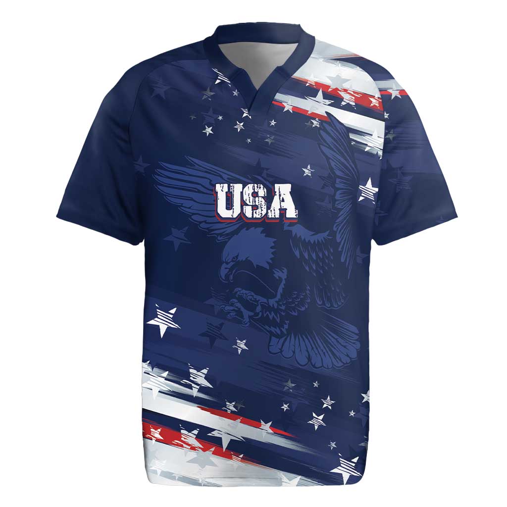 Personalized Fourth Of July USA Rugby Jersey The Stars and Eagle