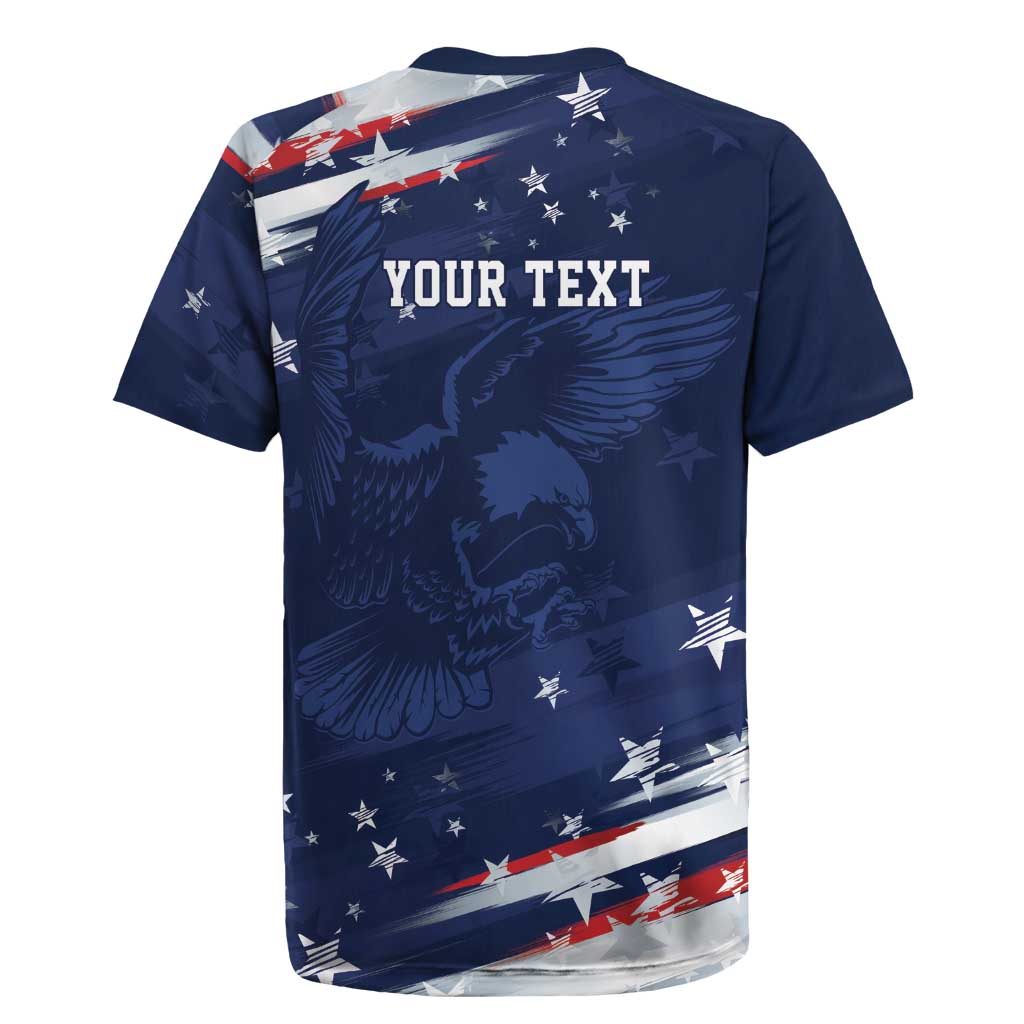 Personalized Fourth Of July USA Rugby Jersey The Stars and Eagle