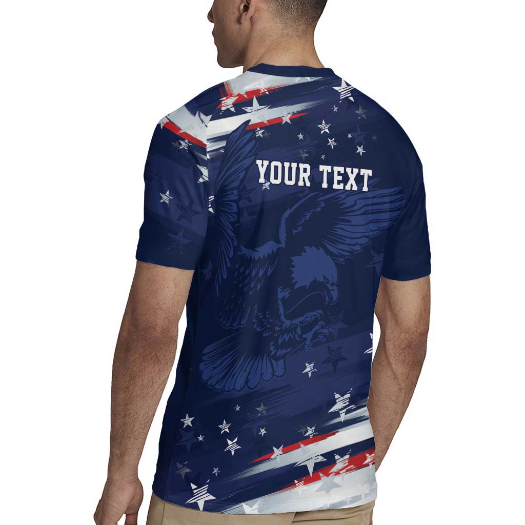 Personalized Fourth Of July USA Rugby Jersey The Stars and Eagle