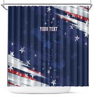 Personalized Fourth Of July USA Shower Curtain The Stars and Eagle