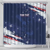 Personalized Fourth Of July USA Shower Curtain The Stars and Eagle