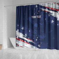 Personalized Fourth Of July USA Shower Curtain The Stars and Eagle