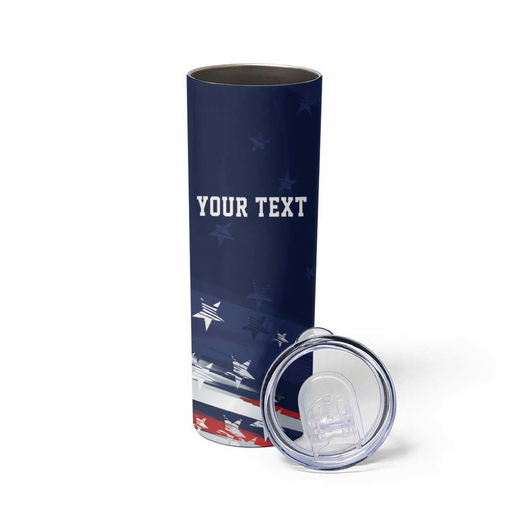 Personalized Fourth Of July USA Skinny Tumbler The Stars and Eagle