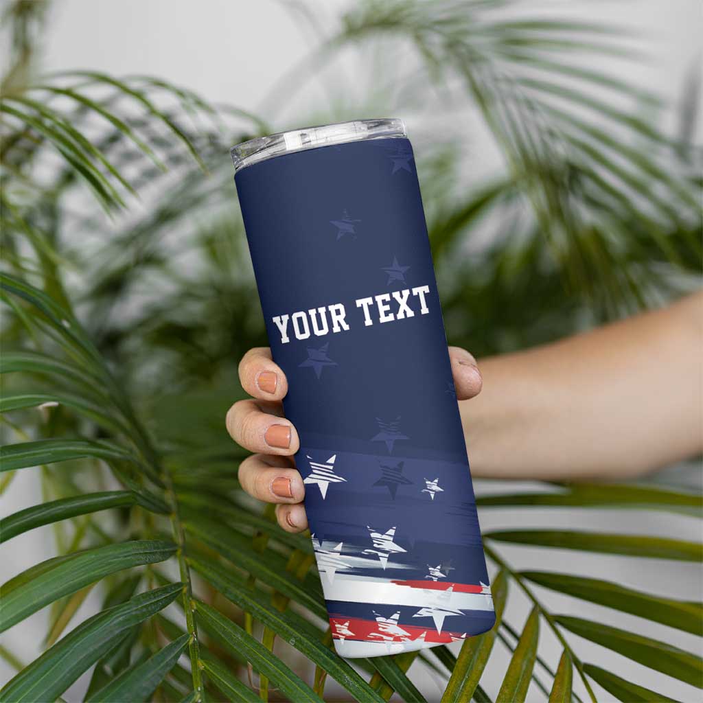 Personalized Fourth Of July USA Skinny Tumbler The Stars and Eagle