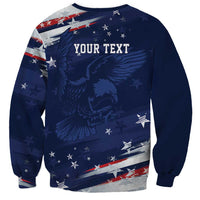 Personalized Fourth Of July USA Sweatshirt The Stars and Eagle