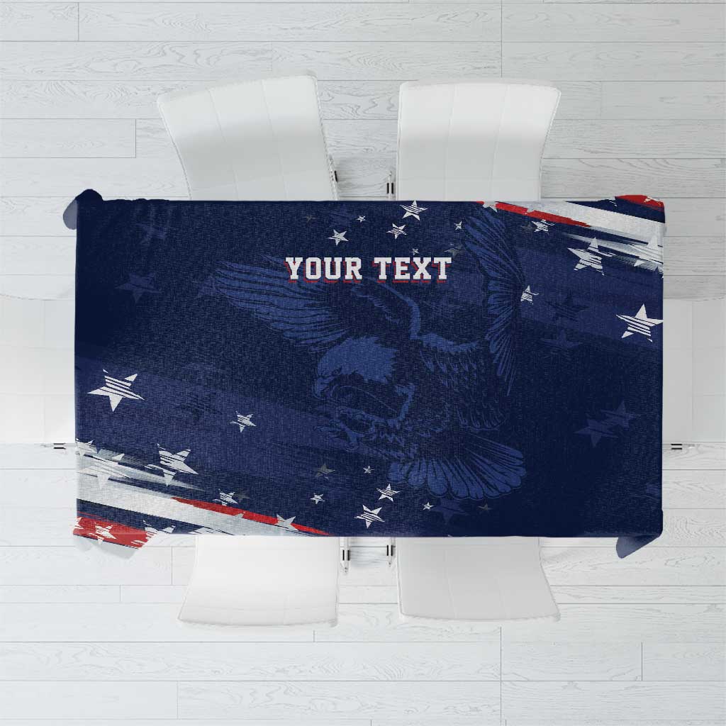Personalized Fourth Of July USA Tablecloth The Stars and Eagle