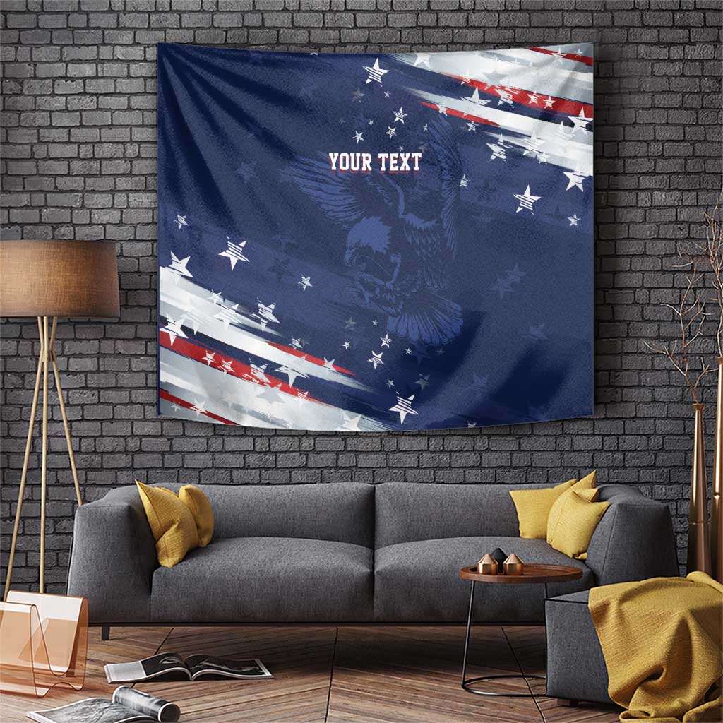 Personalized Fourth Of July USA Tapestry The Stars and Eagle