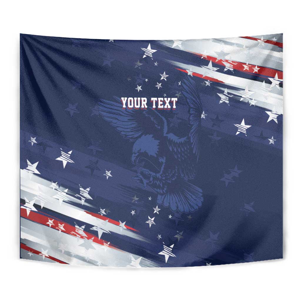 Personalized Fourth Of July USA Tapestry The Stars and Eagle