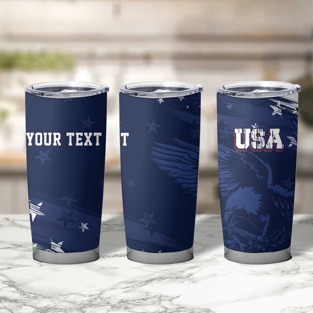 Personalized Fourth Of July USA Tumbler Cup The Stars and Eagle