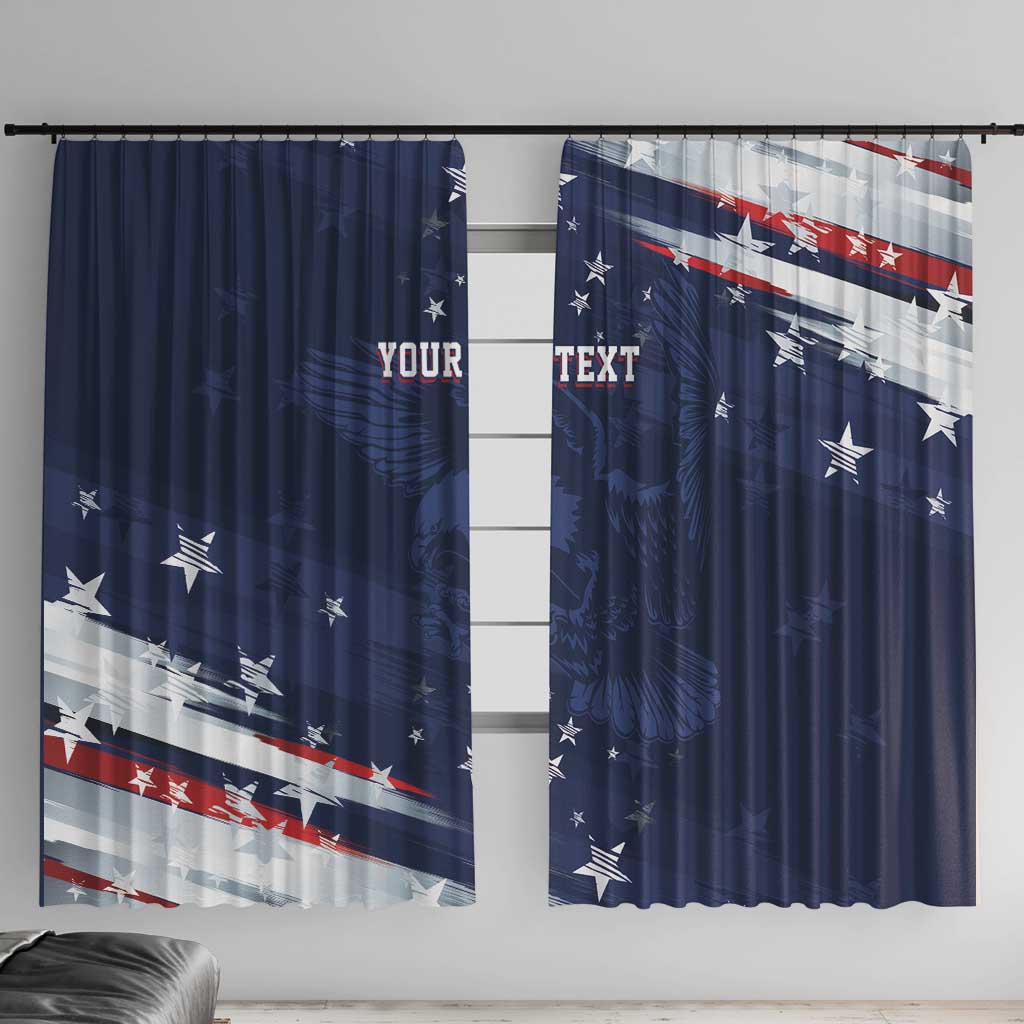 Personalized Fourth Of July USA Window Curtain The Stars and Eagle