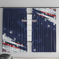 Personalized Fourth Of July USA Window Curtain The Stars and Eagle