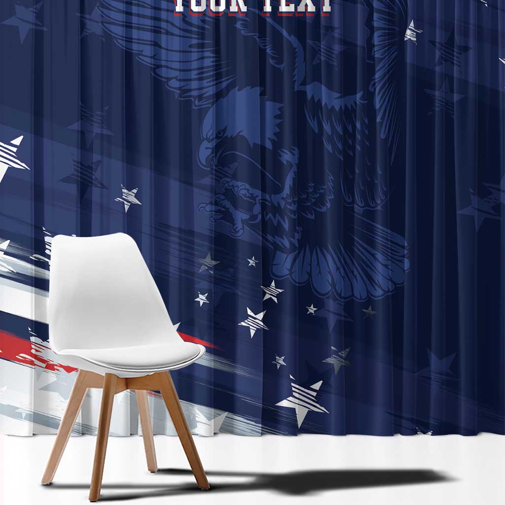 Personalized Fourth Of July USA Window Curtain The Stars and Eagle