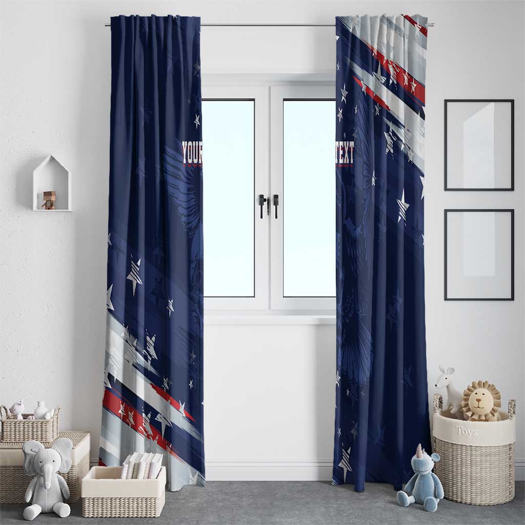 Personalized Fourth Of July USA Window Curtain The Stars and Eagle