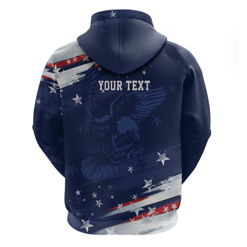 Personalized Fourth Of July USA Zip Hoodie The Stars and Eagle