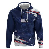 Personalized Fourth Of July USA Zip Hoodie The Stars and Eagle