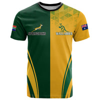 Personalised Australia Mix South Africa Rugby T Shirt Wallabies And Springboks - Champions Special Ver - Wonder Print Shop