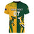 Personalised Australia Mix South Africa Rugby Women V Neck T Shirt Wallabies And Springboks - Champions Special Ver - Wonder Print Shop