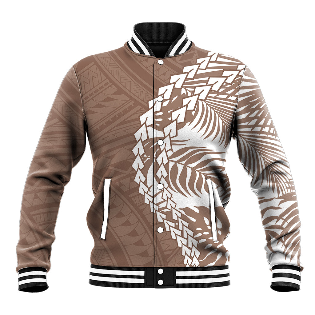 Polynesian Pride Baseball Jacket Polynesia Tribal - Tropical Brown LT7 - Wonder Print Shop
