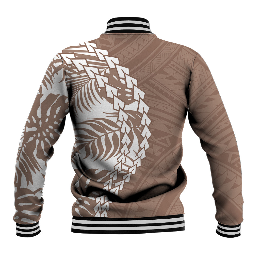 Polynesian Pride Baseball Jacket Polynesia Tribal - Tropical Brown LT7 - Wonder Print Shop