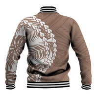 Polynesian Pride Baseball Jacket Polynesia Tribal - Tropical Brown LT7 - Wonder Print Shop