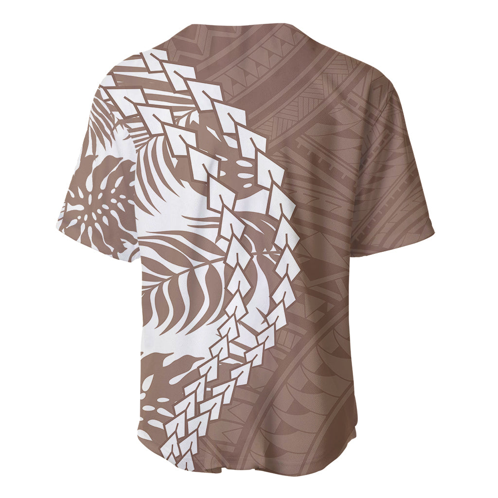 Polynesian Pride Baseball Jersey Polynesia Tribal - Tropical Brown LT7 - Wonder Print Shop