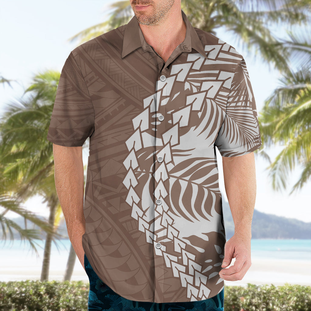 Polynesian Pride Hawaiian Shirt Polynesia Tribal - Tropical Brown - Wonder Print Shop
