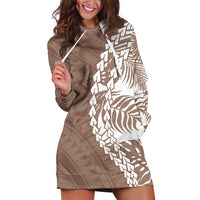Polynesian Pride Hoodie Dress Polynesia Tribal - Tropical Brown - Wonder Print Shop