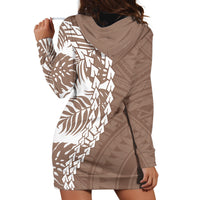 Polynesian Pride Hoodie Dress Polynesia Tribal - Tropical Brown - Wonder Print Shop