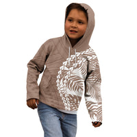 Polynesian Pride Kid Hoodie Polynesia Tribal - Tropical Brown - Wonder Print Shop