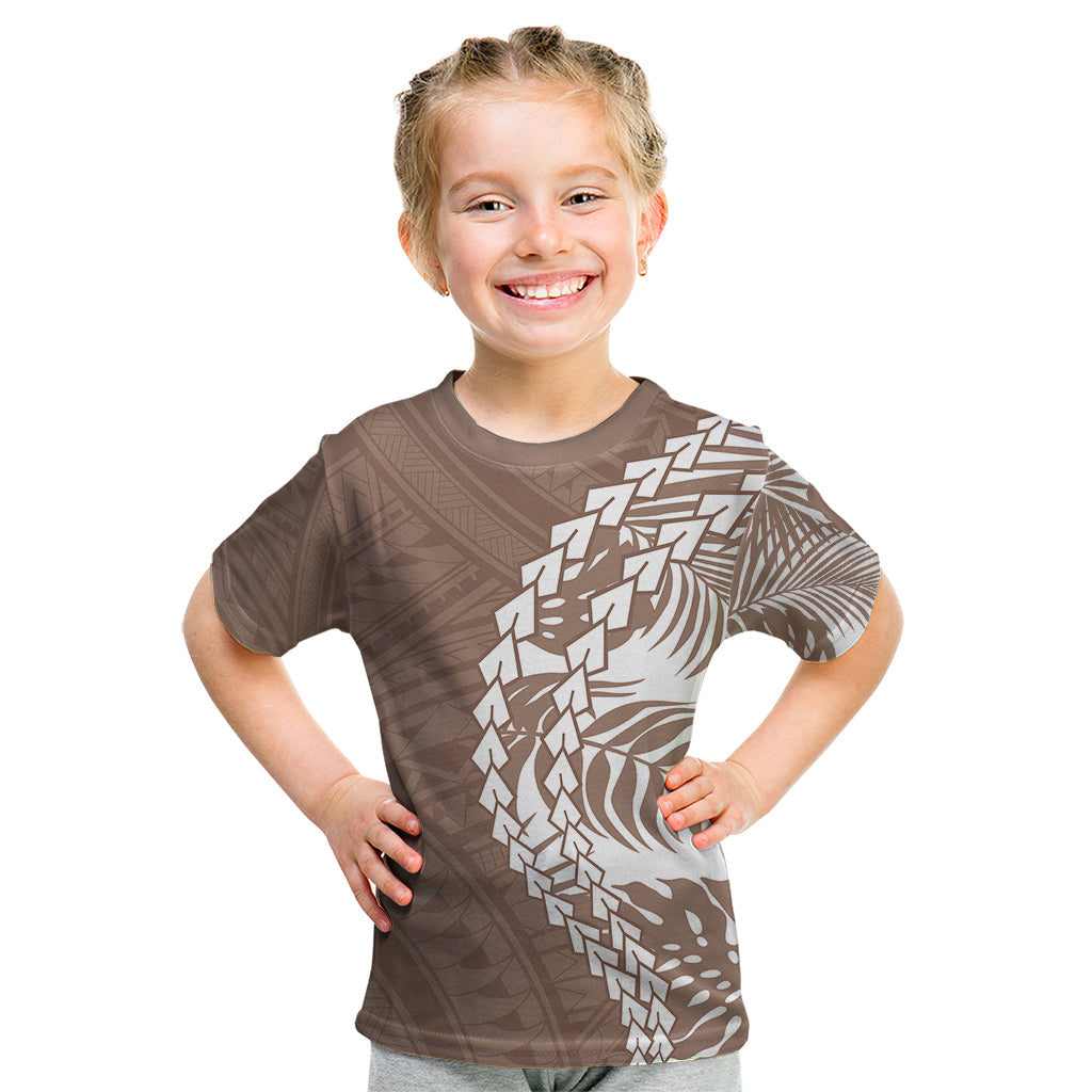 Polynesian Pride Kid T Shirt Polynesia Tribal - Tropical Brown - Wonder Print Shop