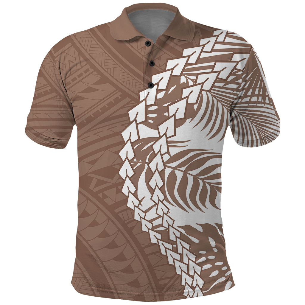 Polynesian Pride Polo Shirt Polynesia Tribal - Tropical Brown - Wonder Print Shop