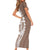 Polynesian Pride Short Sleeve Bodycon Dress Polynesia Tribal - Tropical Brown - Wonder Print Shop