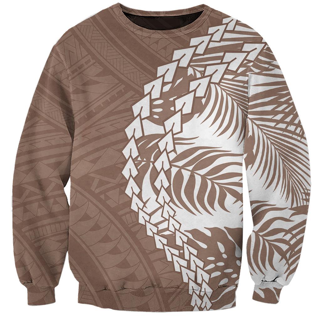Polynesian Pride Sweatshirt Polynesia Tribal - Tropical Brown - Wonder Print Shop
