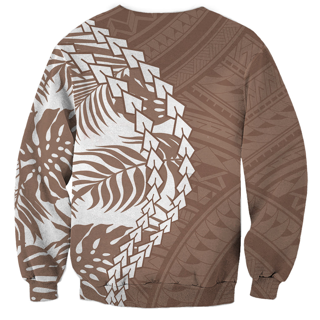 Polynesian Pride Sweatshirt Polynesia Tribal - Tropical Brown - Wonder Print Shop