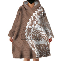 Polynesian Pride Wearable Blanket Hoodie Polynesia Tribal - Tropical Brown - Wonder Print Shop