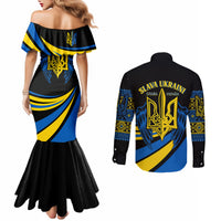 personalised-ukraine-couples-matching-mermaid-dress-and-long-sleeve-button-shirts-independence-slava-ukraini-battle-angel