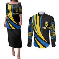 Ukraine Couples Matching Puletasi Dress and Long Sleeve Button Shirts Independence Slava Ukraini "Battle Angel" LT7 - Wonder Print Shop