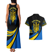 Ukraine Couples Matching Tank Maxi Dress And Hawaiian Shirt Independence Slava Ukraini "Battle Angel" LT7 - Wonder Print Shop