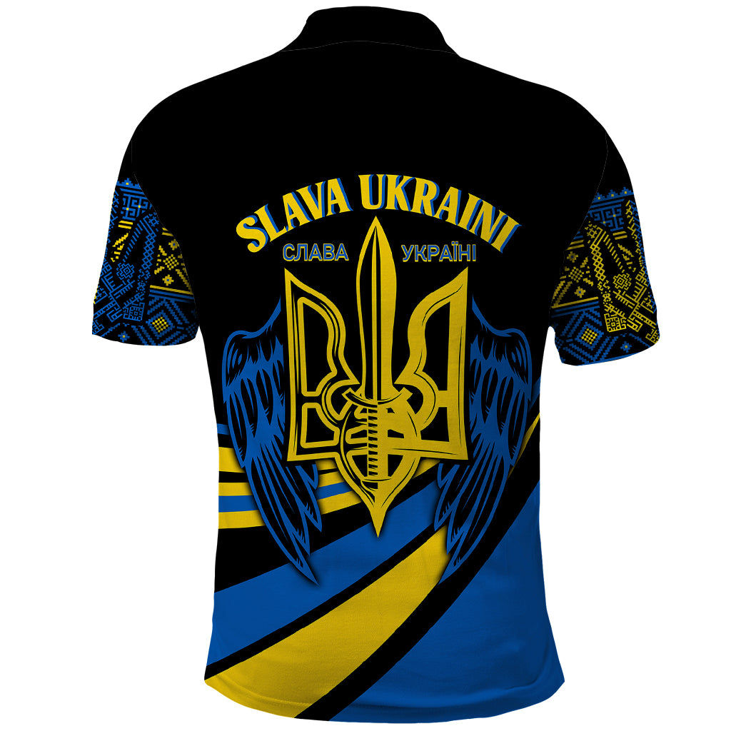 Ukraine Polo Shirt Independence Slava Ukraini "Battle Angel" - Wonder Print Shop