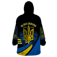 Ukraine Wearable Blanket Hoodie Independence Slava Ukraini "Battle Angel" - Wonder Print Shop