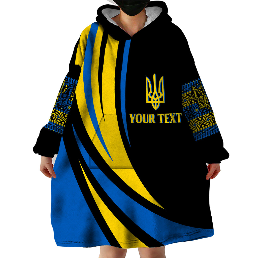 Ukraine Wearable Blanket Hoodie Independence Slava Ukraini "Battle Angel" - Wonder Print Shop